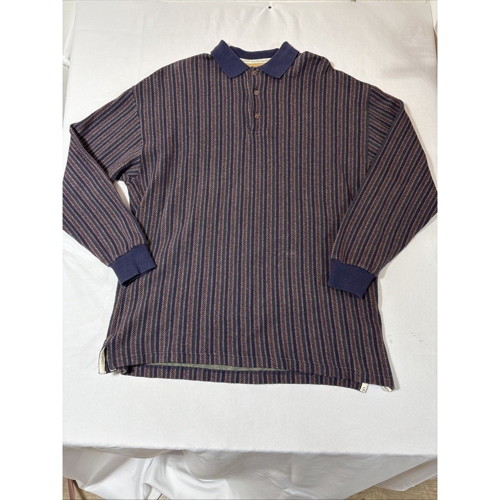 Polo Ralph Lauren Pull Over Mens Small‎ Over Sized 1/4 Button
